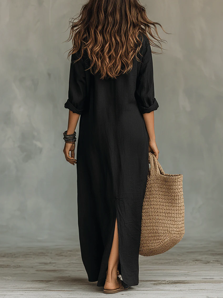 Midnight Flow Maxi Dress