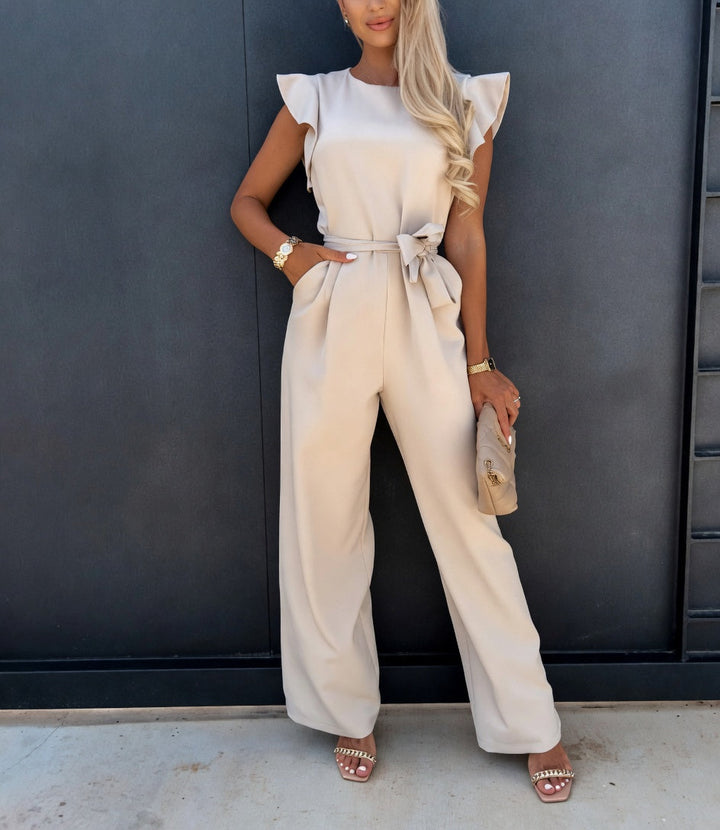 Elegant Belted Waist Jumpsuit