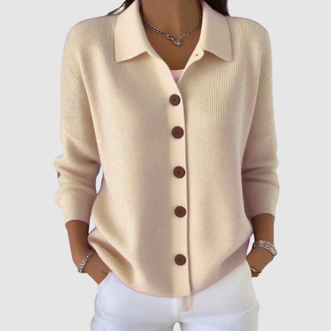 Soft Button-Up Knit Cardigan