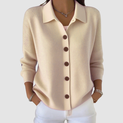 Soft Button-Up Knit Cardigan