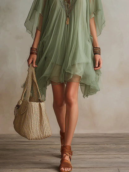 Layered Boho Mini Dress