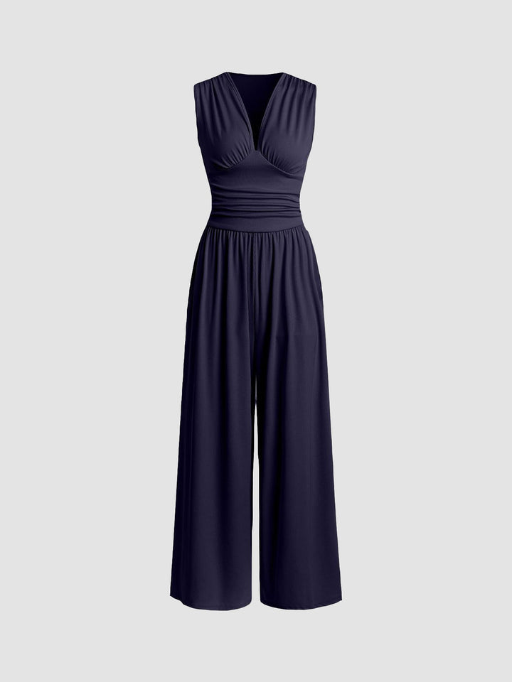 Elegant Sleeveless Wide-Leg Jumpsuit