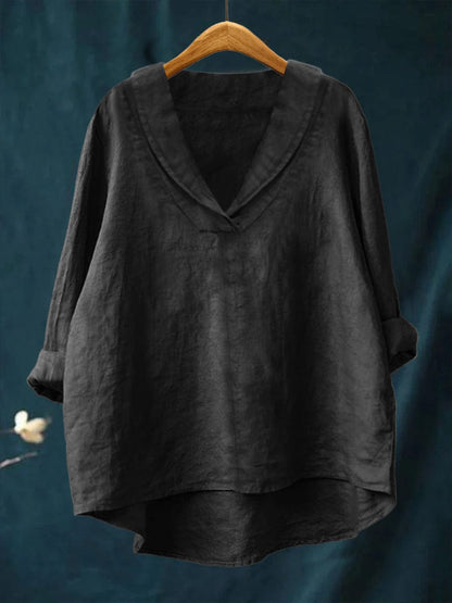 Relaxed V-Neck Blouse