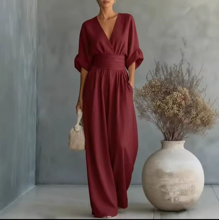 Elegant Flowing Wide-Leg Jumpsuit