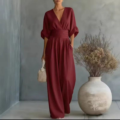 Elegant Flowing Wide-Leg Jumpsuit