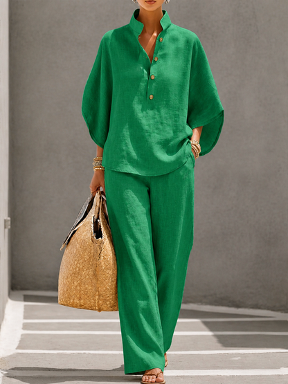 Relaxed Palazzo Two-Piece Set