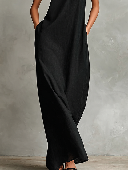 Elegant High Neck Maxi Dress