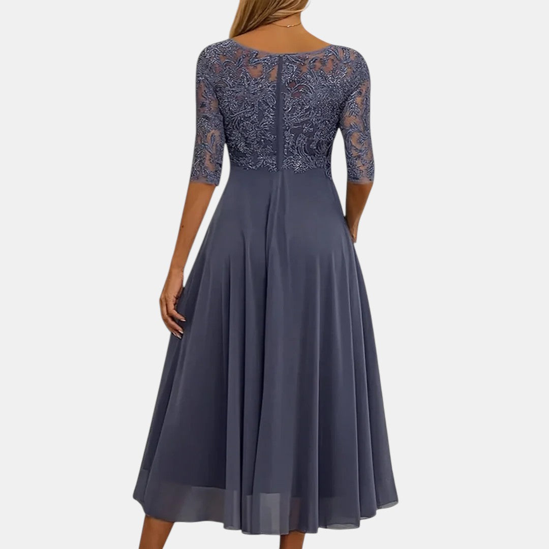 Elegant Lace Midi Dress