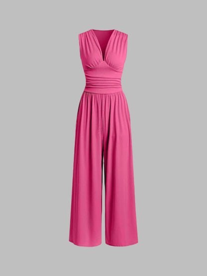 Elegant Sleeveless Wide-Leg Jumpsuit