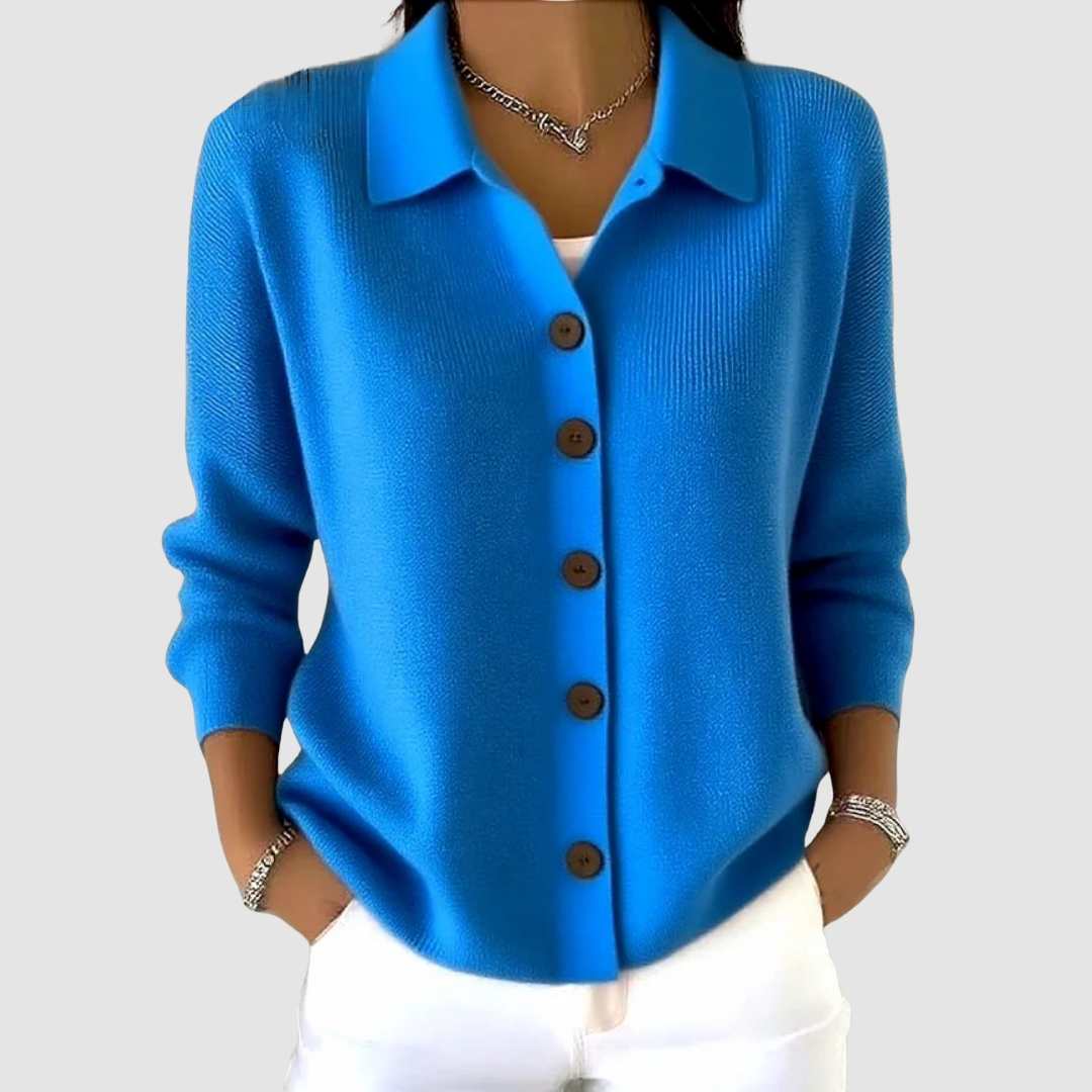Soft Button-Up Knit Cardigan