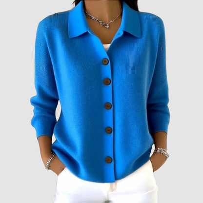Soft Button-Up Knit Cardigan