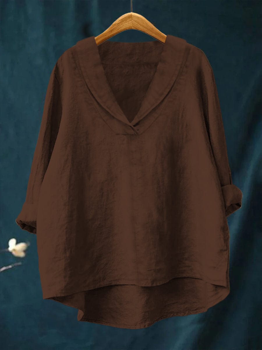 Relaxed V-Neck Blouse