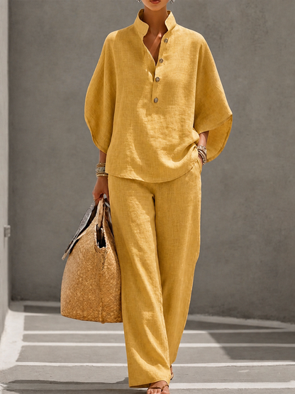 Relaxed Palazzo Two-Piece Set