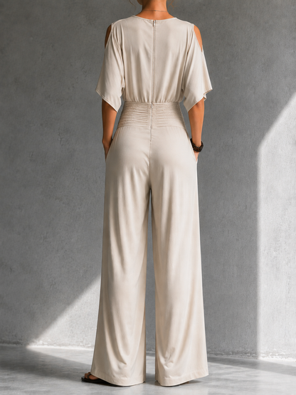 Off-Shoulder Wrap Jumpsuit