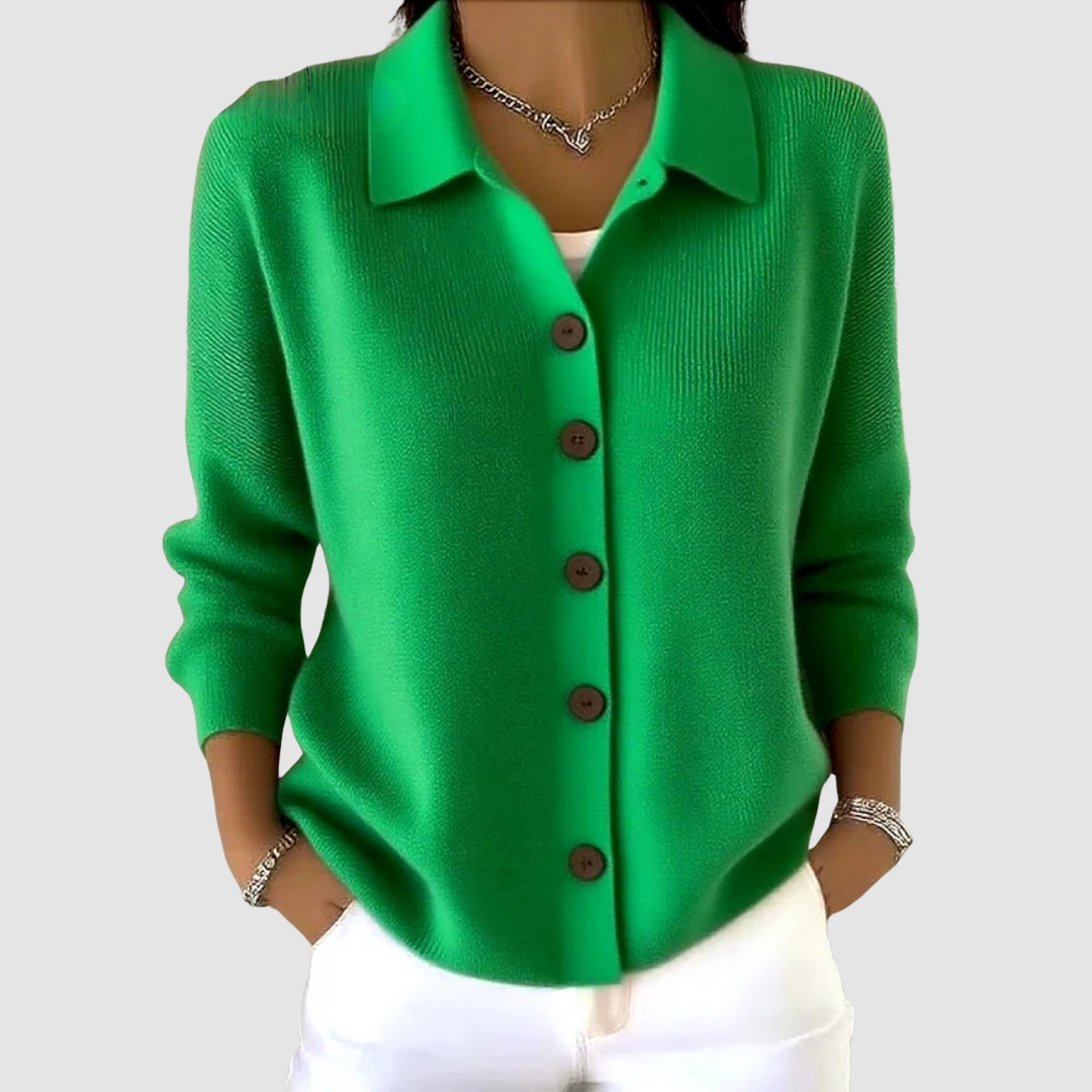 Soft Button-Up Knit Cardigan