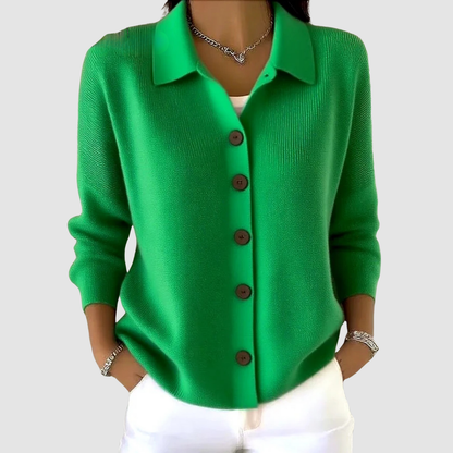Soft Button-Up Knit Cardigan