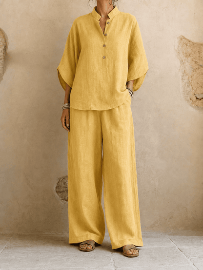 Batwing Sleeve Wide-Leg Set
