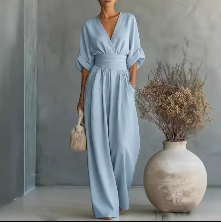 Elegant Flowing Wide-Leg Jumpsuit