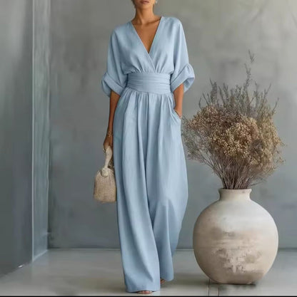Elegant Flowing Wide-Leg Jumpsuit