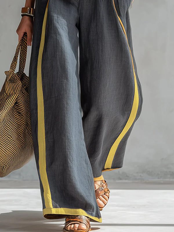 Contrast Trim Two-Piece Set