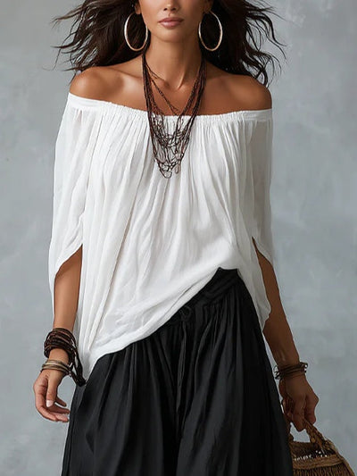 Bohemian Off-Shoulder Two-Piece Set