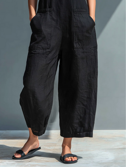 Minimalist Linen Blend Jumpsuit