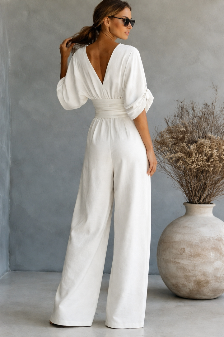 Elegant Flowing Wide-Leg Jumpsuit