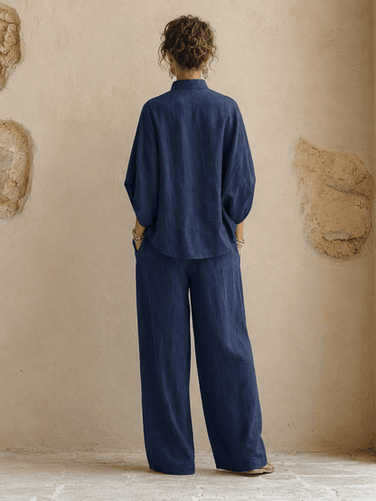 Batwing Sleeve Wide-Leg Set