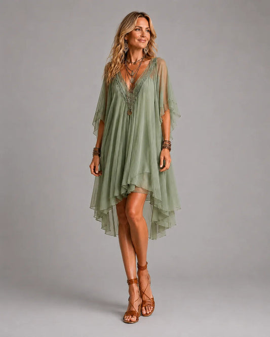 Layered Boho Mini Dress