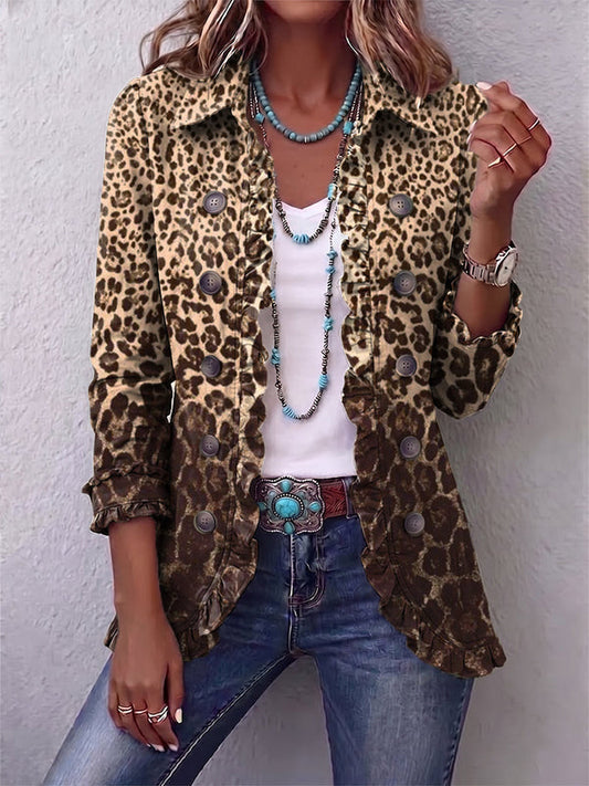 Leopard Ruffle Jacket