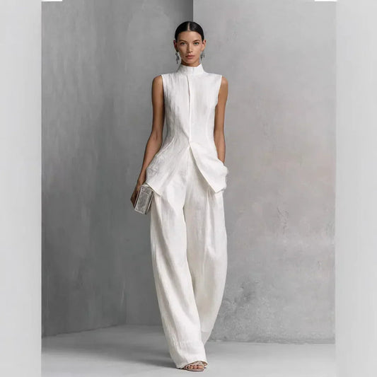 Casual Wide-Leg Two-Piece Set