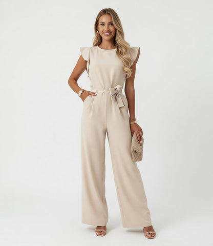 Elegant Belted Waist Jumpsuit