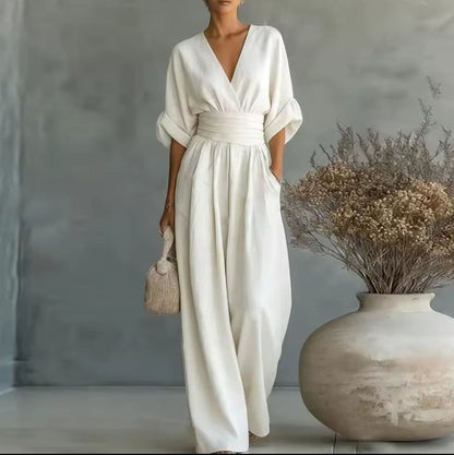 Elegant Flowing Wide-Leg Jumpsuit