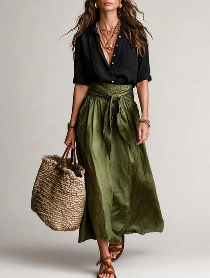 One-Shoulder Flowing Maxi Dress