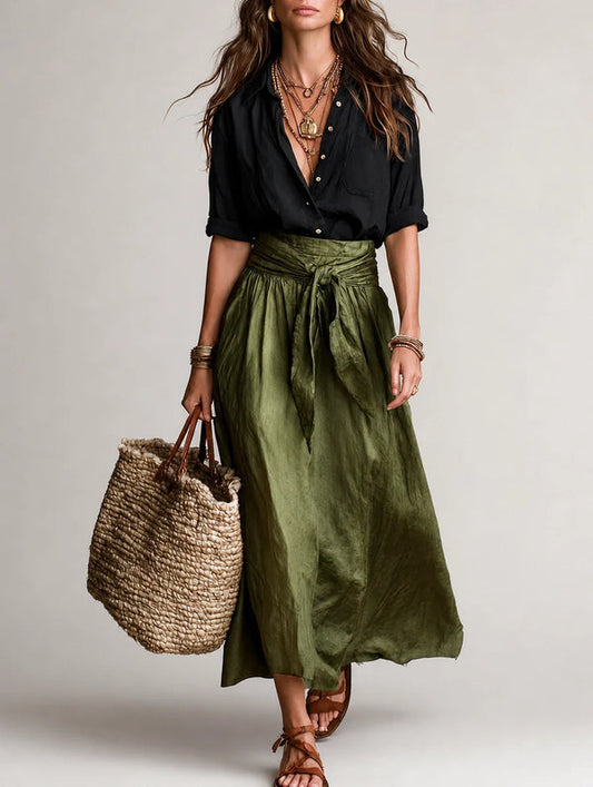 One-Shoulder Flowing Maxi Dress