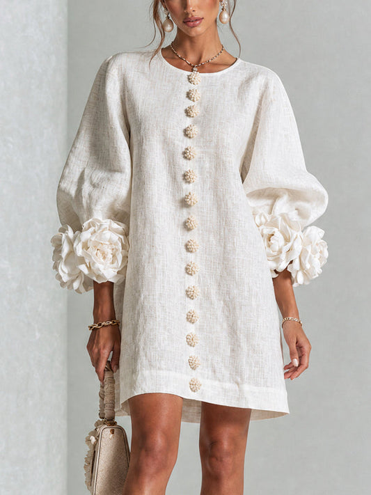 Floral Cuff Mini Dress