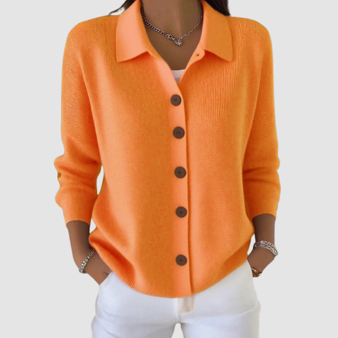 Soft Button-Up Knit Cardigan