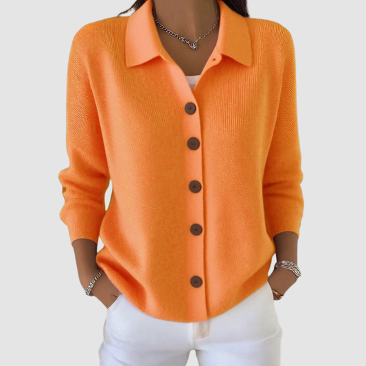 Soft Button-Up Knit Cardigan