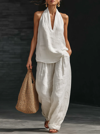 Sleeveless Wide-Leg Co-Ord Set