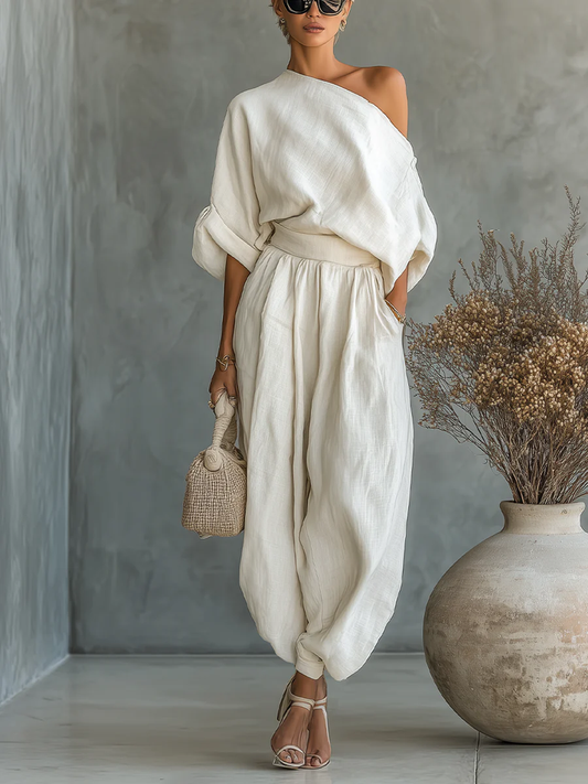 Off-Shoulder Two-Piece Set