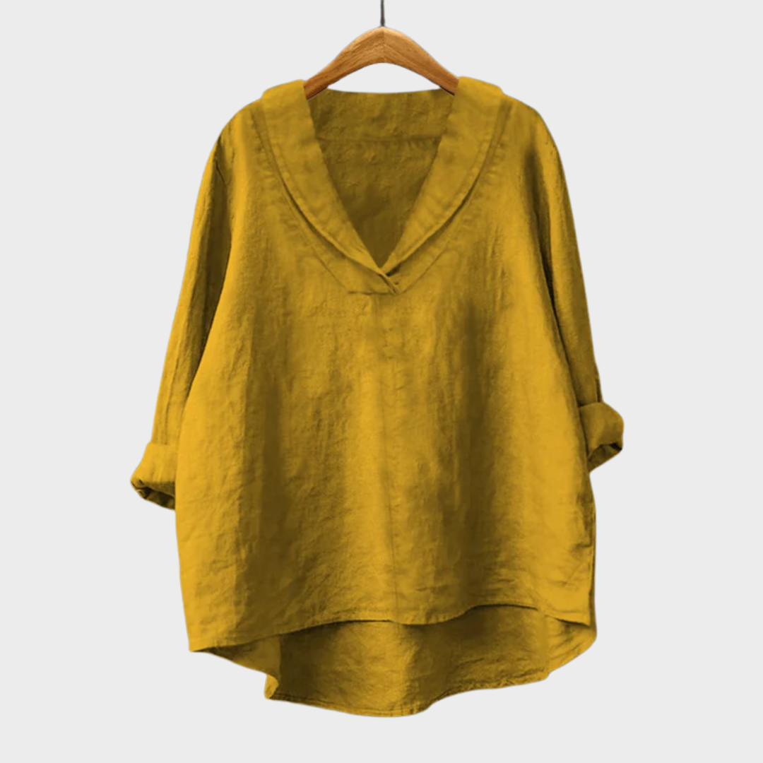 Relaxed V-Neck Blouse