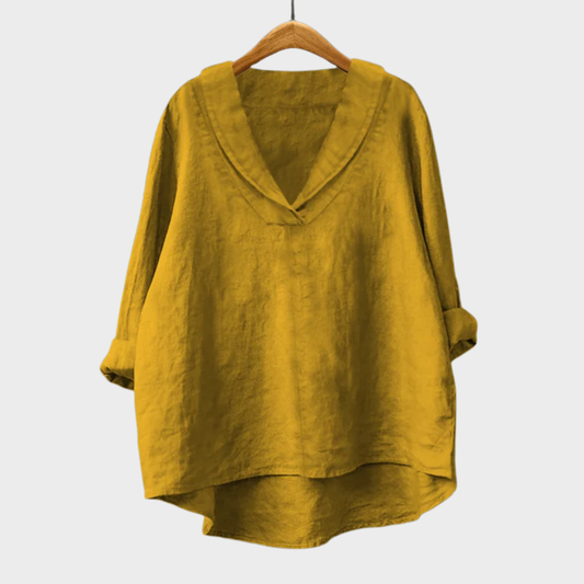Relaxed V-Neck Blouse