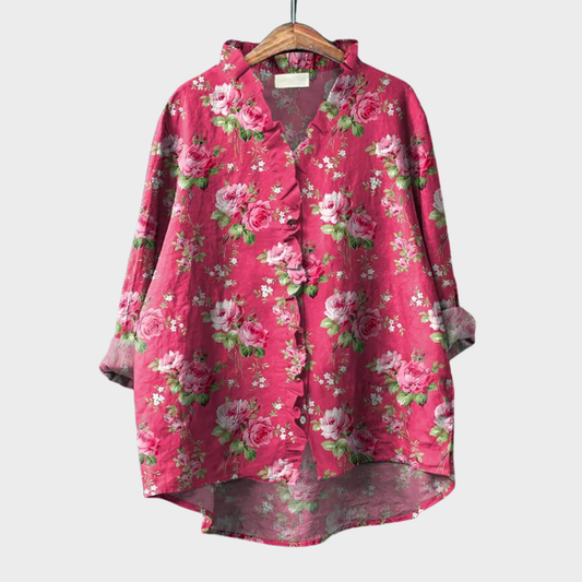 Ruffled Floral Blouse