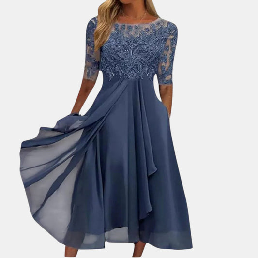 Elegant Lace Midi Dress