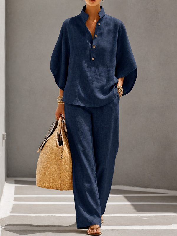 Relaxed Palazzo Two-Piece Set