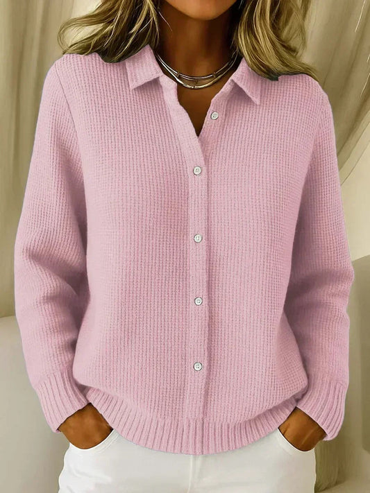 Textured Knit Button-Up Cardigan