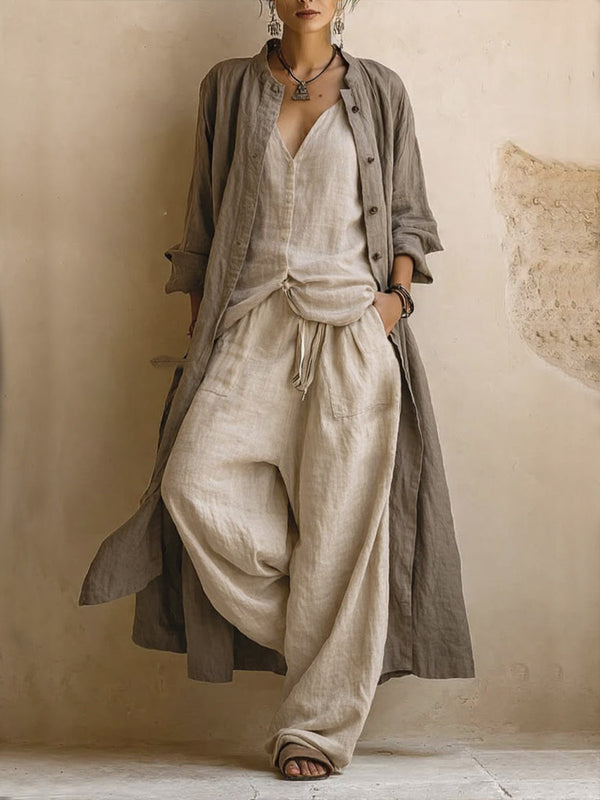 Three-Piece Boho Cardigan Set