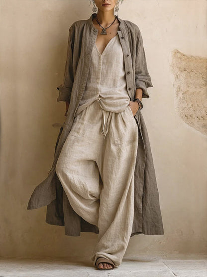 Three-Piece Boho Cardigan Set