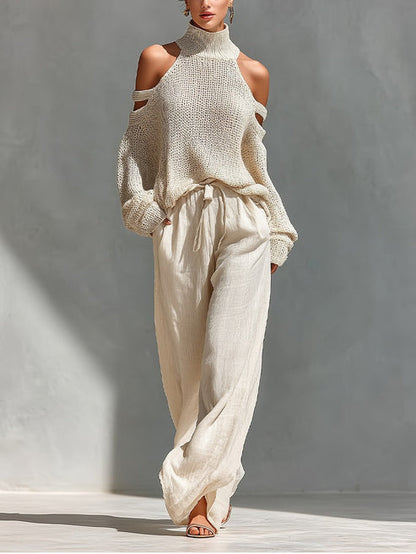 Off-Shoulder Wide-Leg Set